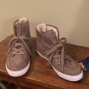 G by Guess light brown suede sneaker boots, size 8.5